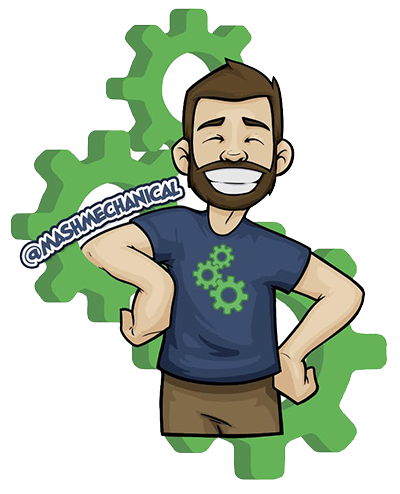 Mash Mechanical cartoon logo