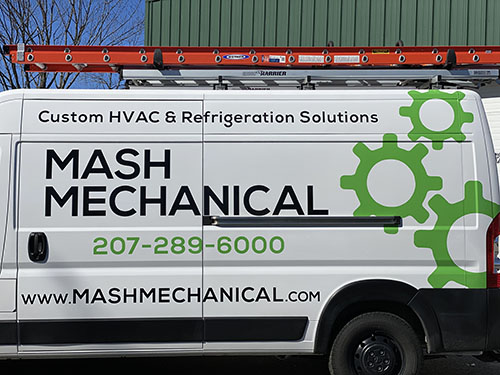 White van with the Mash Mechanical logo on the side