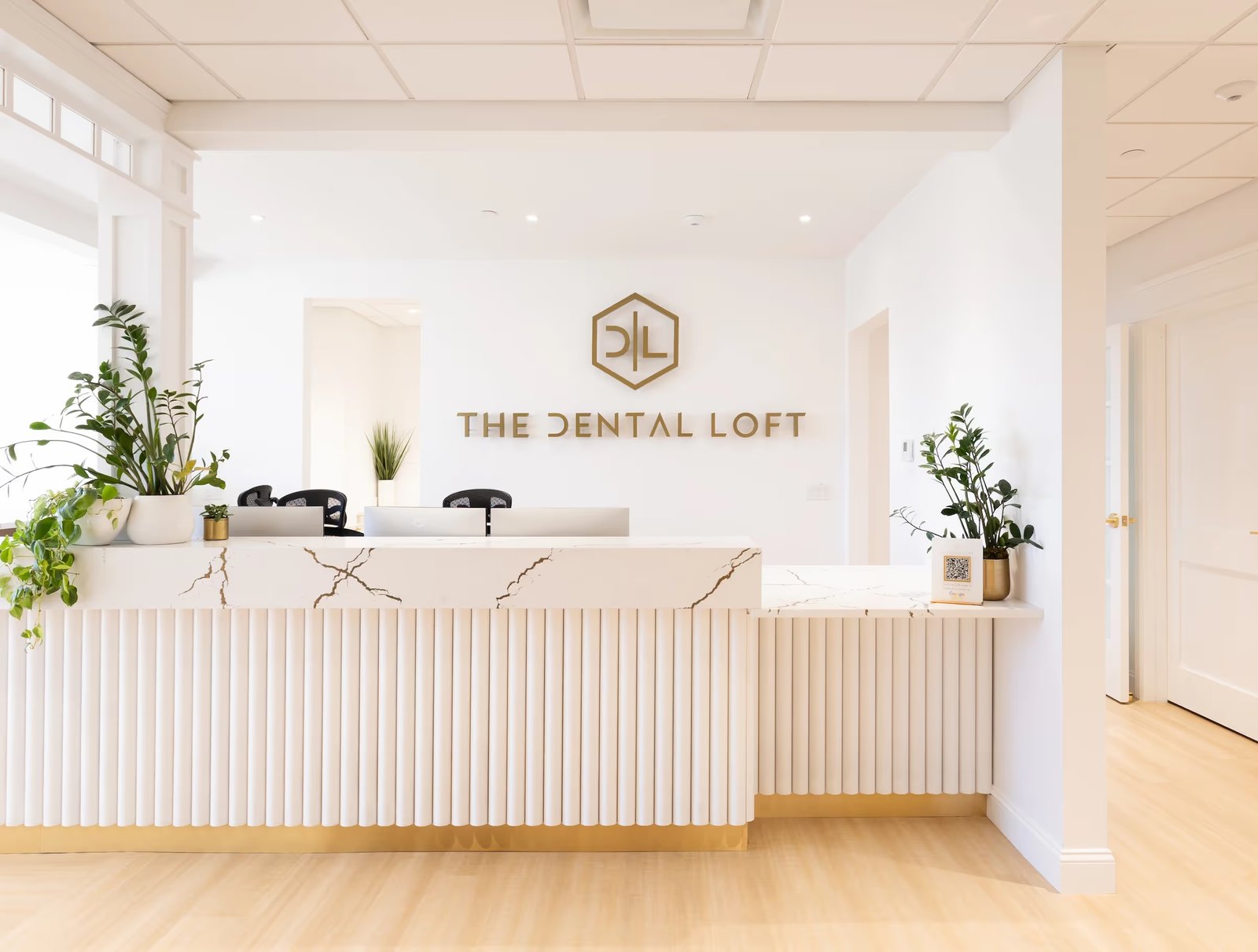 The Dental Loft reception desk and lobby