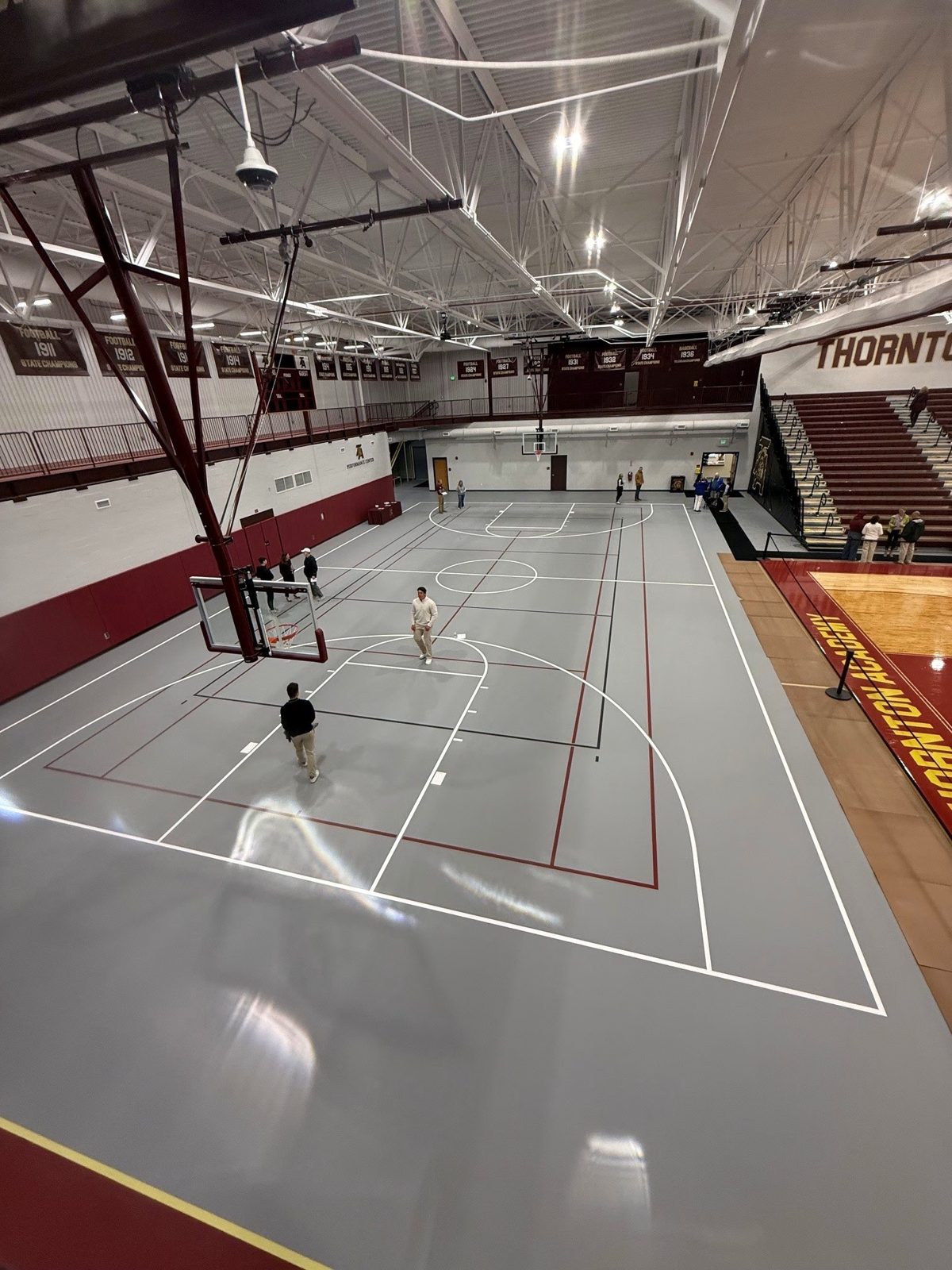 Basketball court and high bay ceiling