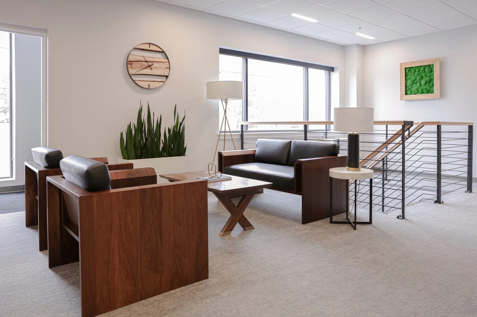 Lounge and waiting area with natural light