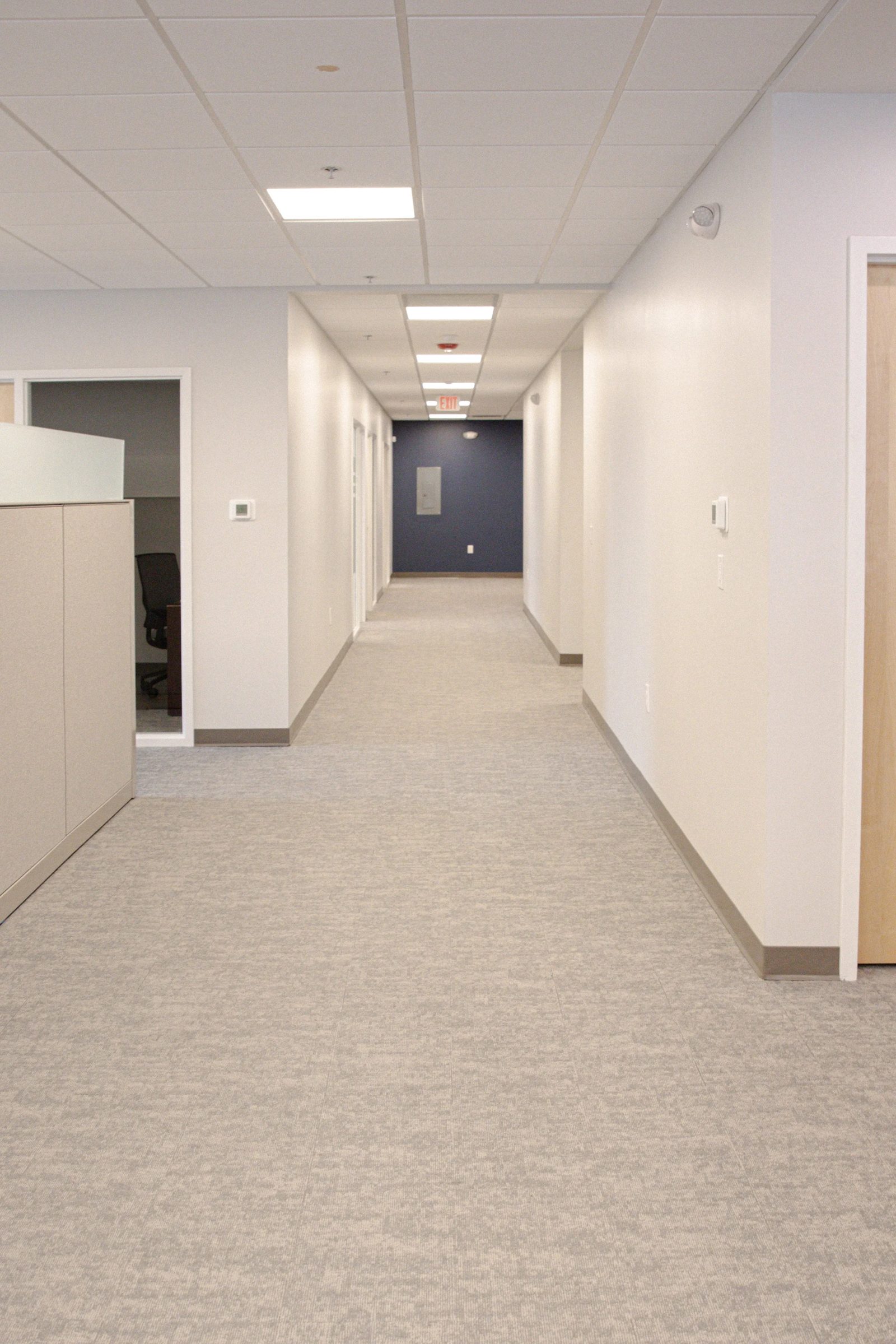 Open office workstation area